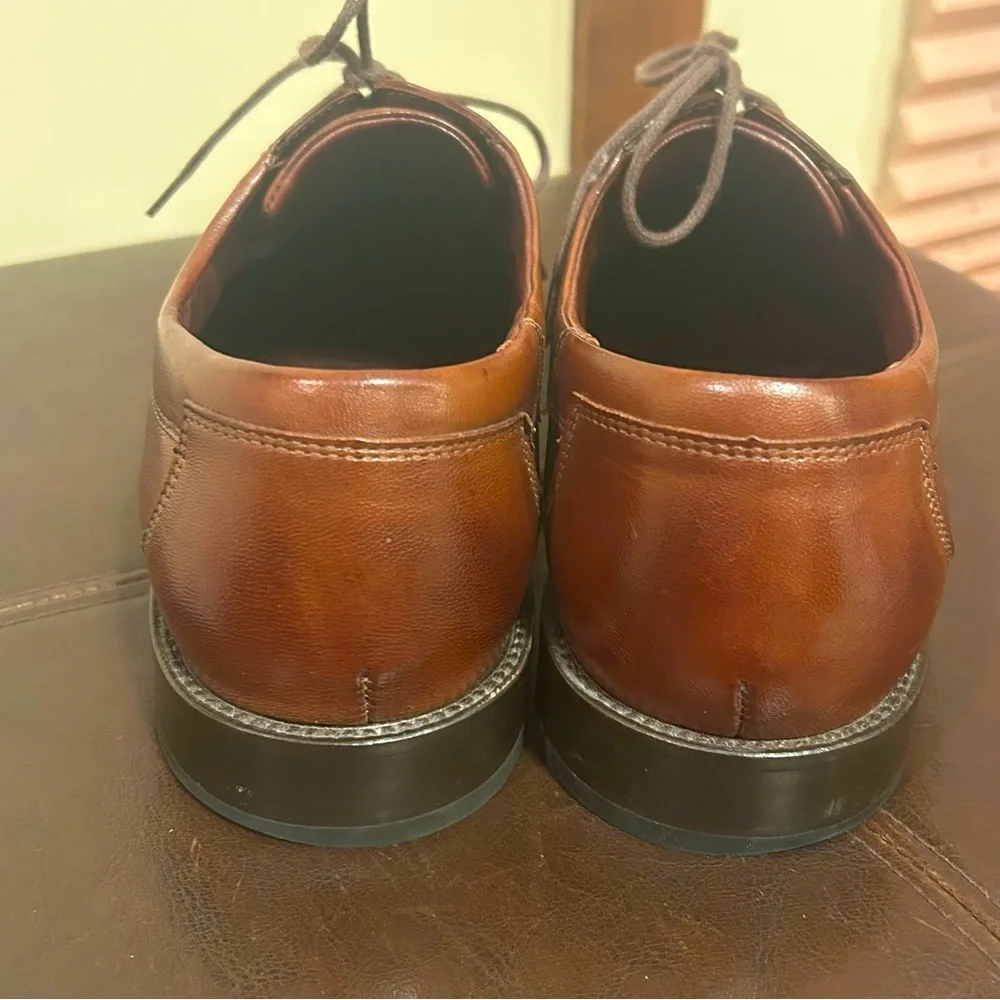 Johnston & Murphy 20-7510 Leather Square Cap Toe Lace Up Oxford Brown Men’s 10.5